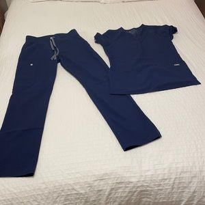 Figs navy blue scrub set